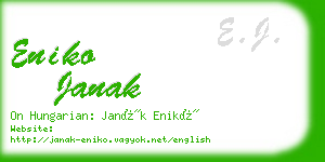 eniko janak business card